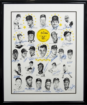 Cincinnati Classic Multi Signed Litho with 25+ signatures of Various Athletes including Mickey Mantle and Muhammad Ali (JSA)